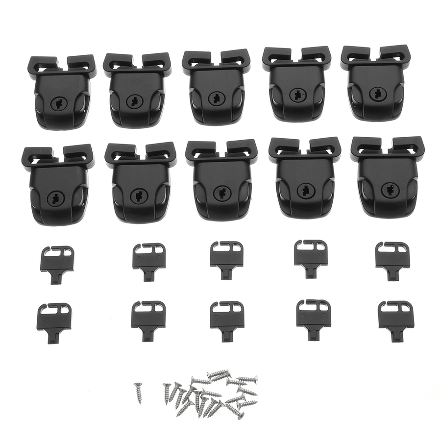 10Pcs/Set Spa Hot Tub Cover Broken Latch Repair Kit Clip Lock Key and Hardware with Screw - MRSLM