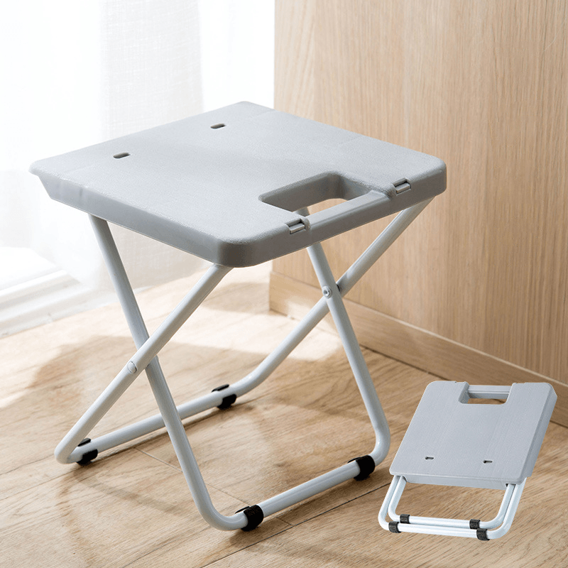 Portable Folding Stool Small Simple Plastic Chair Kitchen Seat for Home Office Travel Outdoors - MRSLM