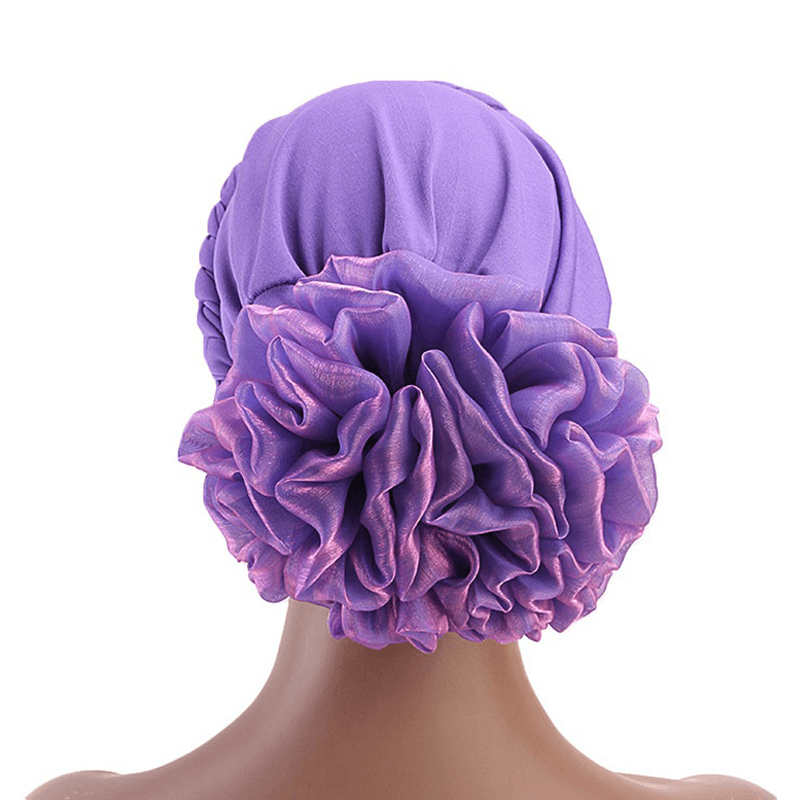 Women Vintage Ethnic Style Braid Breathable Turban Cap - MRSLM