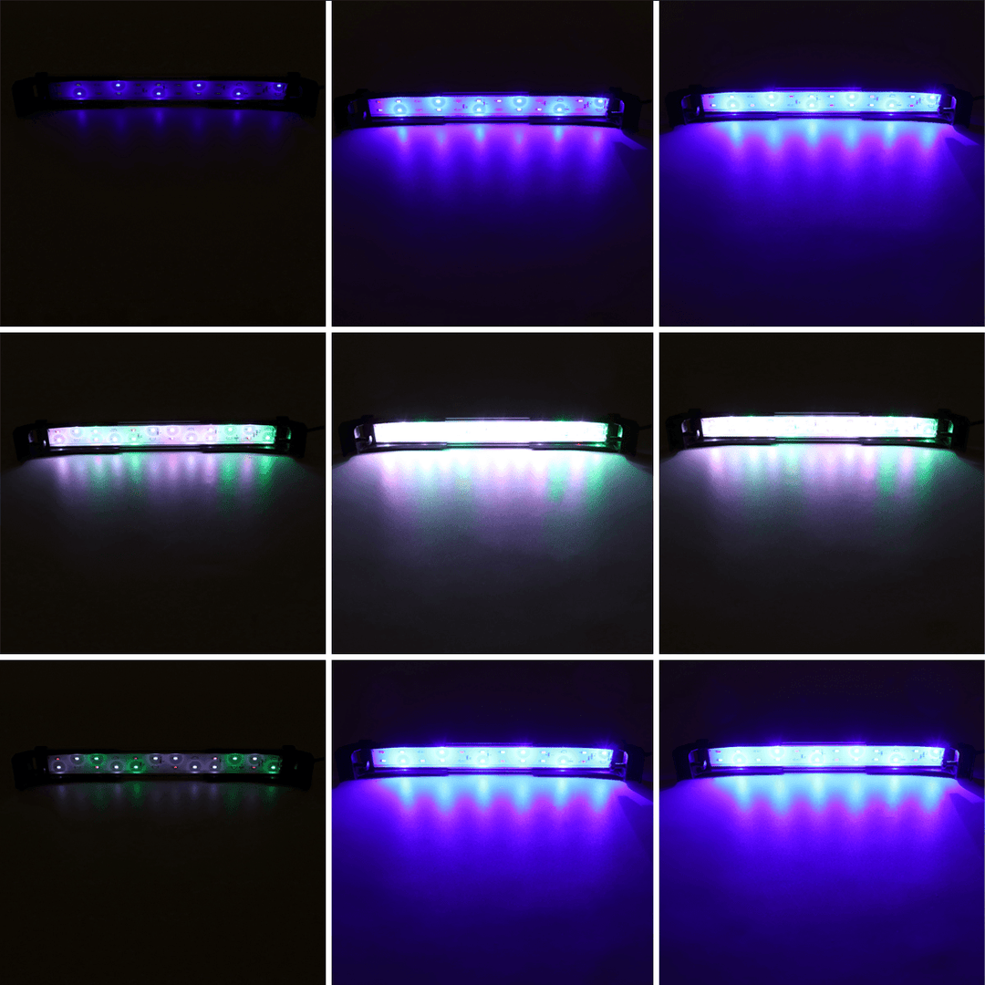 32CM 24LED RGB Aquarium Fish Tank Light 2 Modes Double Drainage Water Grass Lamp - MRSLM