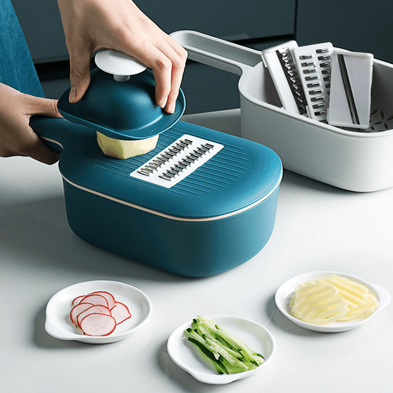 Kitchen Multi-Functional Vegetable Cutter Slicer Multifunctional round Mandoline Slicer Potato Cheese Kitchen Gadgets Fruit Grater - MRSLM