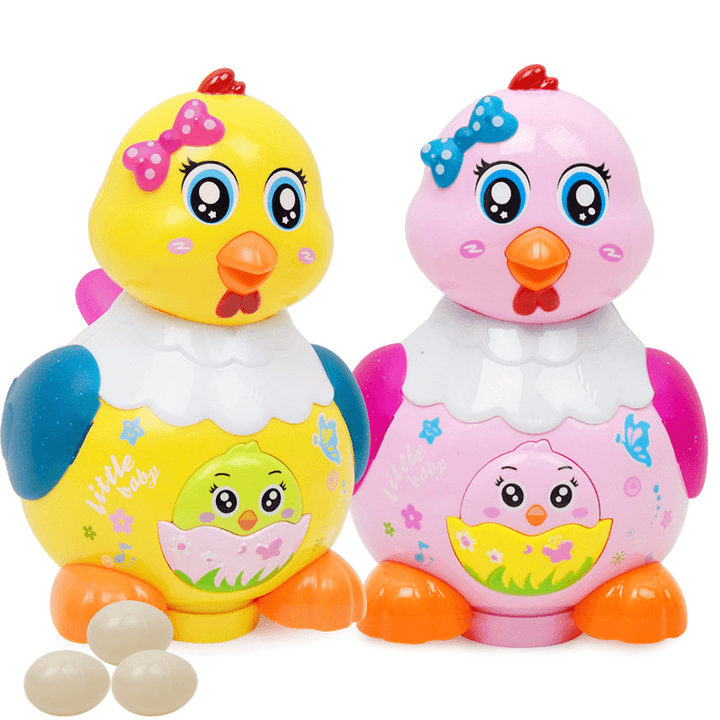 Little Hen Who Can Lay Eggs Electric Toys Light and Music Electric Laying Hens - MRSLM