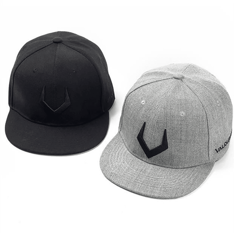 New Hat Male Hip-Hop Korean Alphabet Embroidery Baseball Cap Trendy All-Match Street Flat-Edge Sunscreen - MRSLM