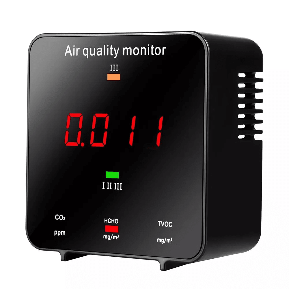 CO2 Meter Digital Temperature Humidity Sensor Tester Air Quality Monitor Carbon Dioxide TVOC Formaldehyde HCHO Detector - MRSLM