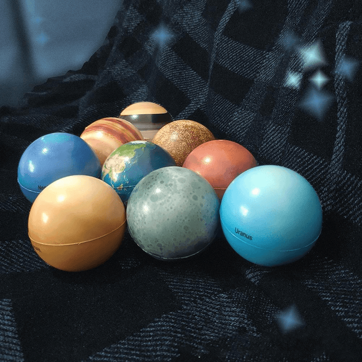 Color Printing Sponge Solid Soft Eight Planets Foam Toy Bouncy Ball - MRSLM