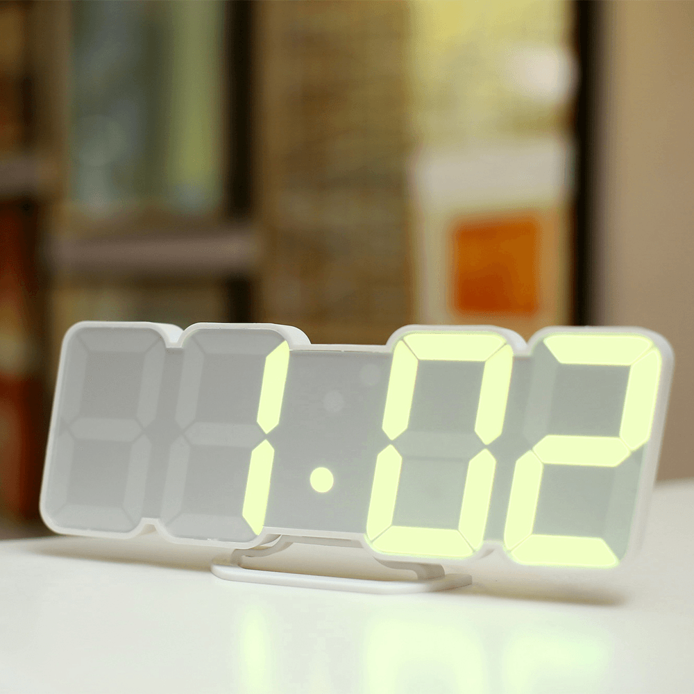 HC-26 3D Colorful LED Digital Clock Remote Control Temperature Alarm Clock - MRSLM