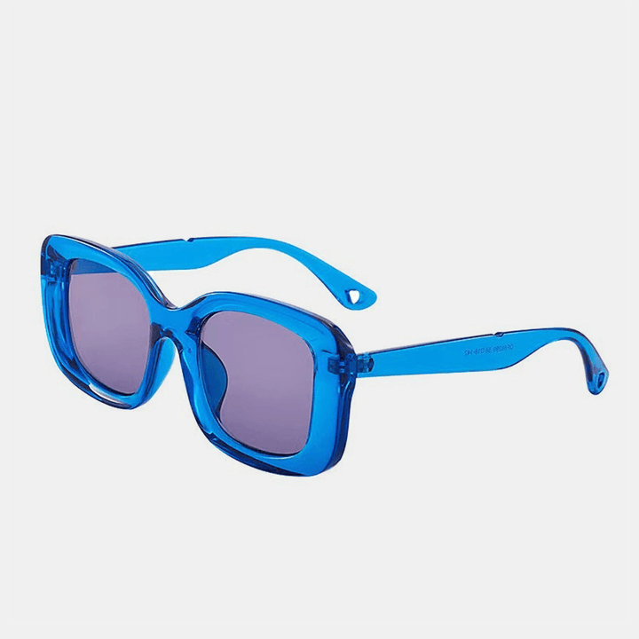 Unisex Full Wide-Sided Square Frame Tinted Lens UV Protection Fashion Sunglasses - MRSLM