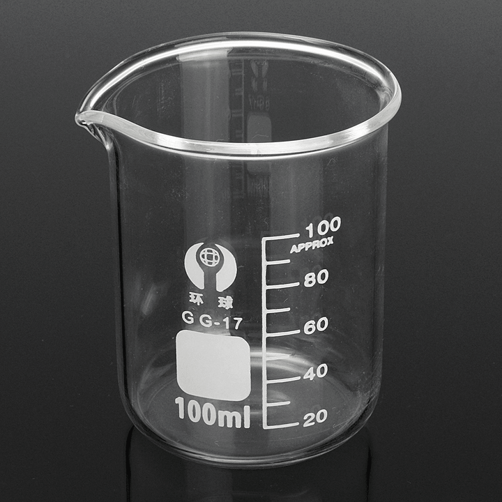 3Pcs 100Ml 150Ml 250Ml Beaker Set Graduated Borosilicate Glass Beaker Volumetric Measuring Lab Glassware - MRSLM