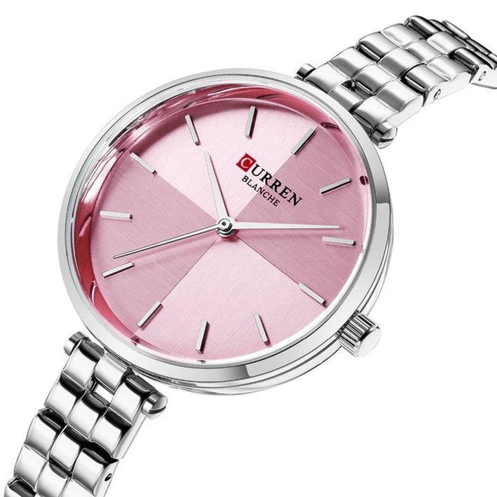 CURREN 9043 Simple Style Ladies Wrist Watch Stainless Steel Band Quartz Watches - MRSLM