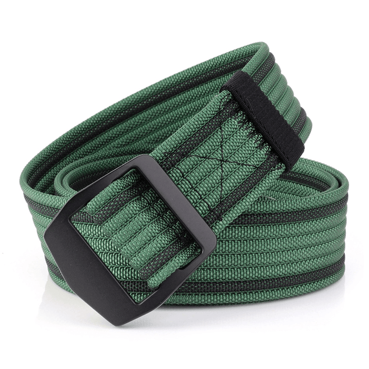 120CM Mens Stretch Braided Elastic Weave Nylon Military Belts Outdoor Sport Tactical Belt - MRSLM