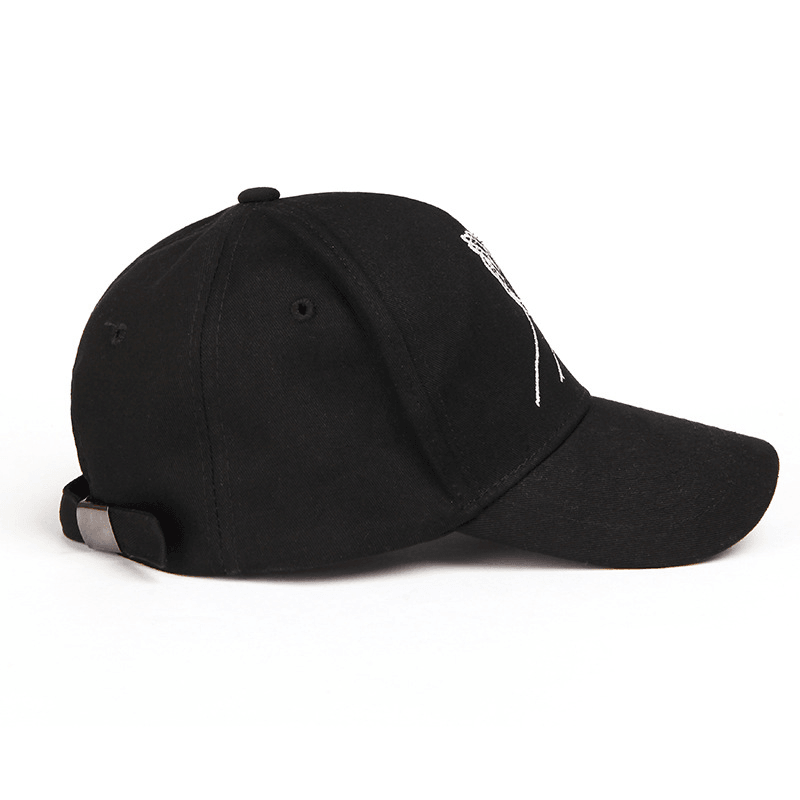 Woman Men Embroidered Visor Cap with Buckle Baseball Hat - MRSLM