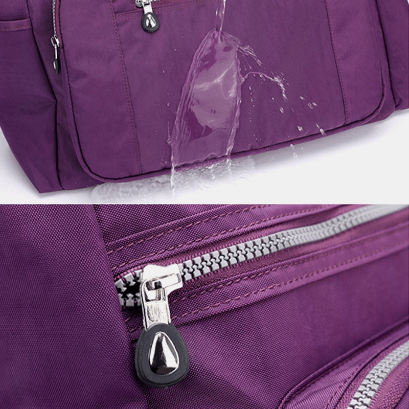 Women Large Capacity Nylon Waterproof Handbag Shoulder Bag for Outdoor Travel - MRSLM