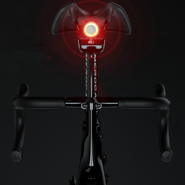 COB LED Bike Taillight 100Lm 7 Modes Adjustable Bicycle Seat Light 180° Rotation Waterproof USB Charging Cycling Night Lamp - MRSLM