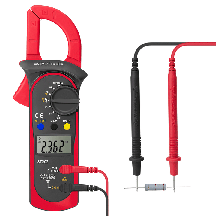 ANENG ST202 Digital Clamp Multimeter Resistance Ohm Transistor Testers Current Voltmeter Lcr Clamp Meter with Temperature - MRSLM