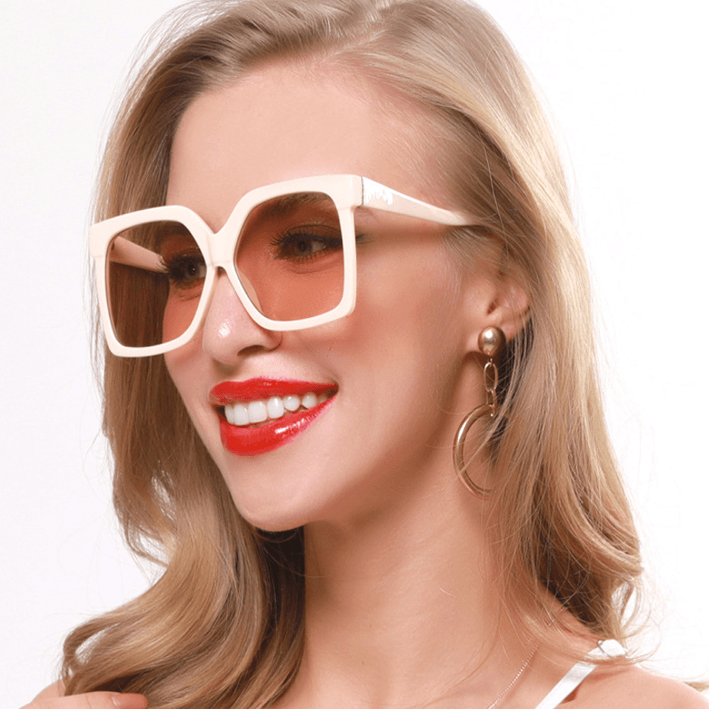 Retro Big Box New Sunglasses Contrast Color Sunglasses - MRSLM