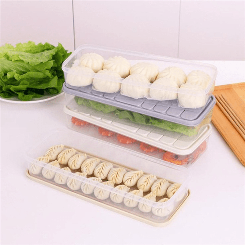 Plastic Transparent Single-Layer Sealed Box Food Refrigerator Storage Rack with Locking Lids - MRSLM