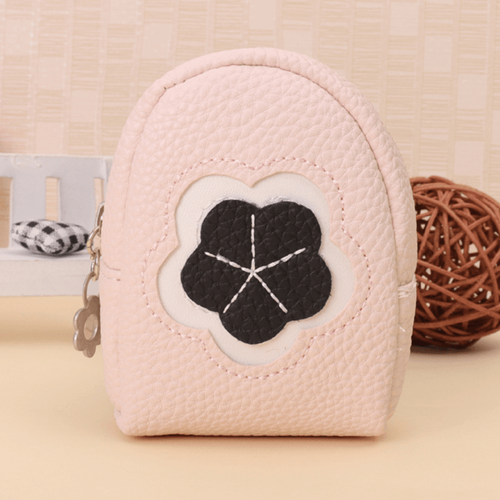 Women Quality PU Leather Cute Floral Pattern Change Wallet Coin Purse Card Holder - MRSLM