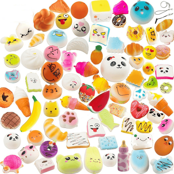 Toy Simulation Bread Cake Strawberry Panda Random Style Squeeze Music - MRSLM