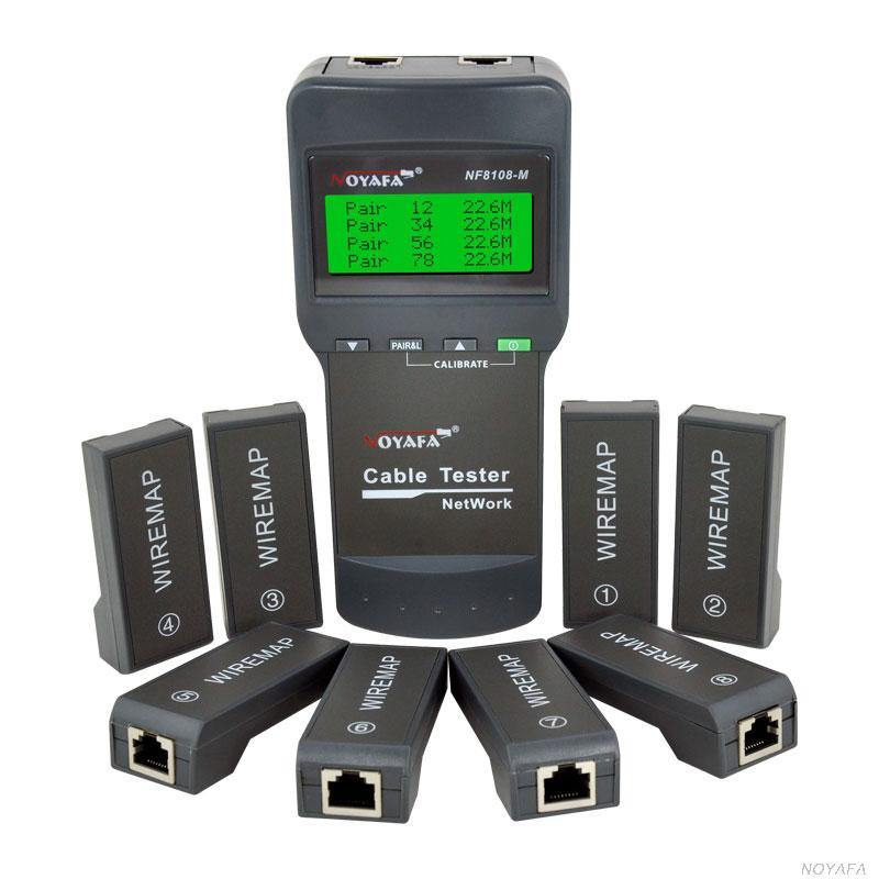 NOYAFA NF8108-M Network Cable Tester Meter Length8 remote units Cat5E/ 6E UTP STP CAT5 RJ45 - MRSLM