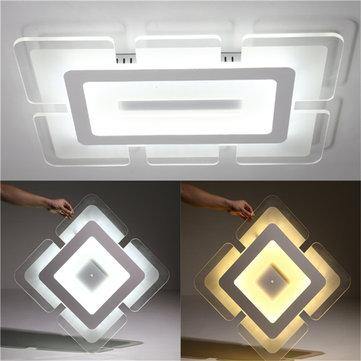 28W 42 42cm Acrylic Squarer Modern Ceiling Light Mounted Fixture for Home Living Room Decor AC220V - MRSLM