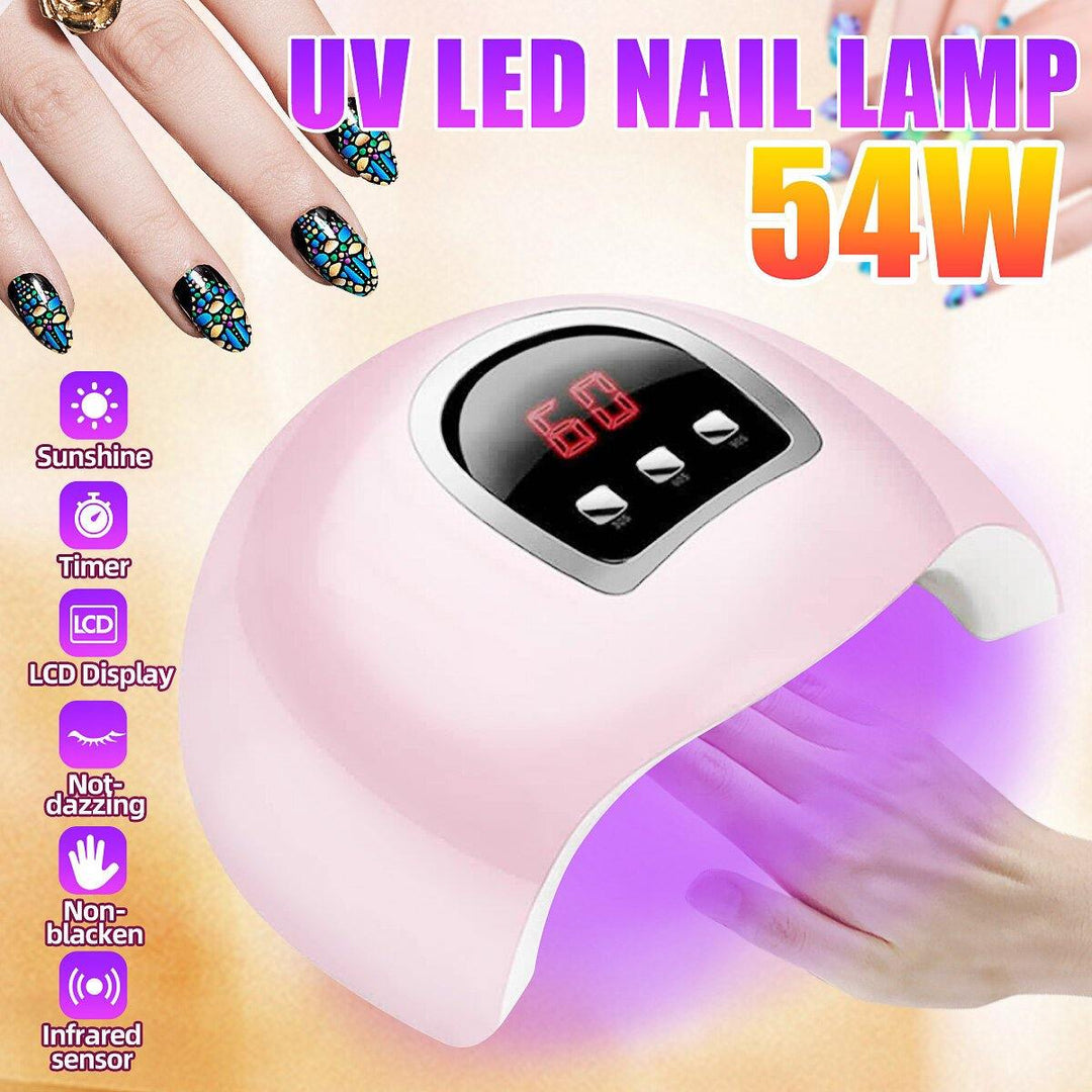 54W USB Nail Phototherapy Machine Induction Quick Dry Portable Nail Polish Glue Nail Lamp - MRSLM