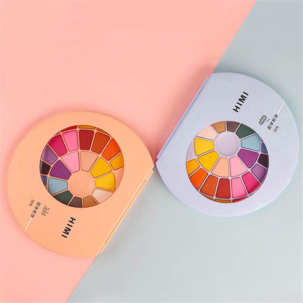 MIYA 24/38 Colors Solid Water Color Paint Set Watercolor Powder Cake Water Pigment Painting Hand Gouache Art Supplies For Student Beginner - MRSLM