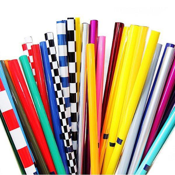 AEORC 2m White/Red/Yellow/Red And White Checkered PVC Heat Shrinkable Covering Film For RC Airplane - MRSLM