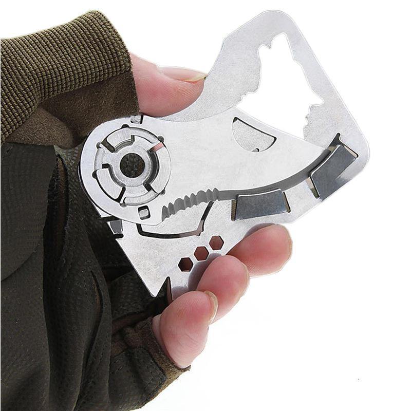 EDC Multifunctional Tools Mini Bottle Opener Screwdriver Stainless Fold Camping Tactical Folding Pocket Ring Outdoor Tools - MRSLM