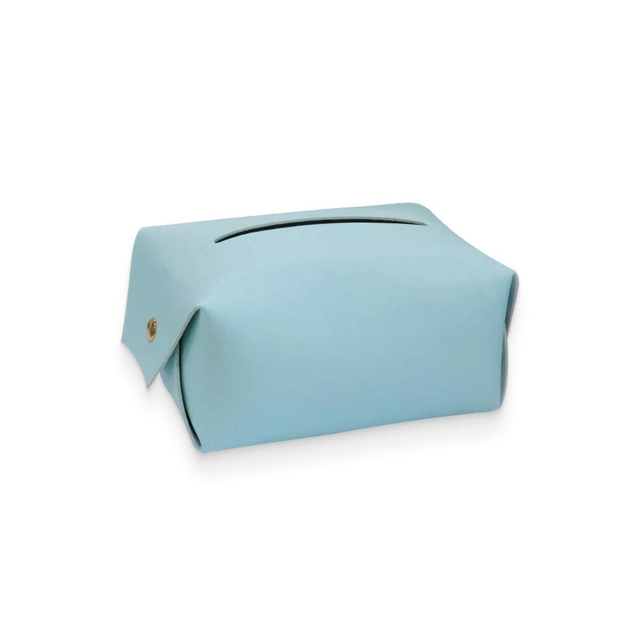 Blue Polyurethane Leather Tissue Box Cover - MRSLM