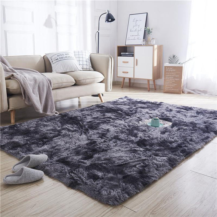 Hongshen Carpet Plush Tie Dye Rug for Living Room Sofa Coffee Table Bay Window Mat - MRSLM