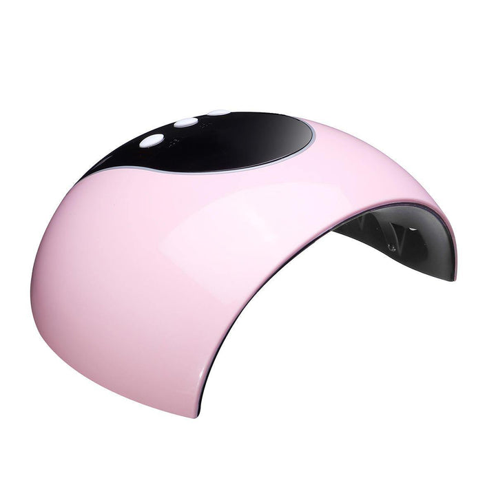 24W Manicure UV Nail Lamp LED Nail Gel Polish Curing Light Lamp Smart Auto Sensor Nail Art Dryer Pink - MRSLM