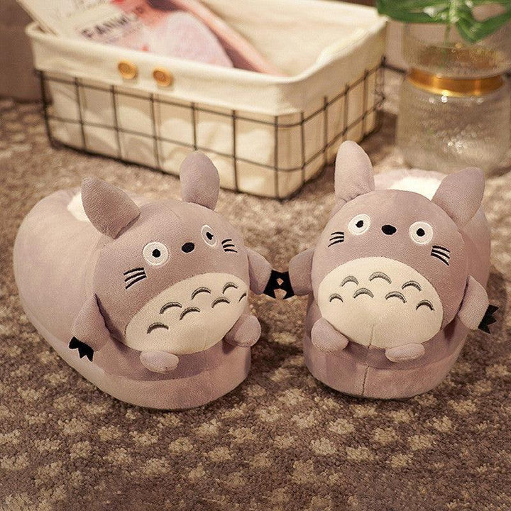 Household Bag With Cute Plush Cotton Slippers - MRSLM