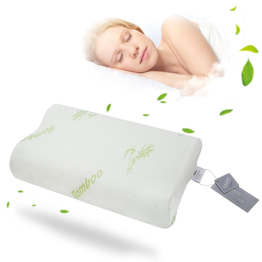 30x50cm Soft Memory Foam Pillow Bamboo Fiber Slow Rising Rebound Space Memory Sleeping Pillow - MRSLM