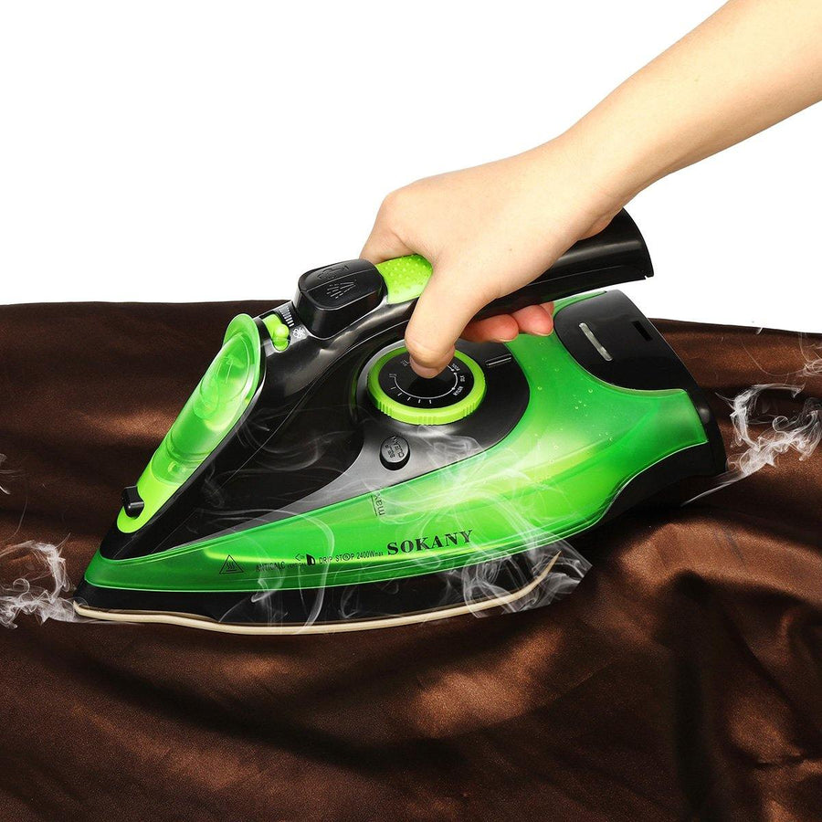 2400W 220V Cordless Steam Iron Multifunction Clothes Docking Station Dry Ironing Industry - MRSLM