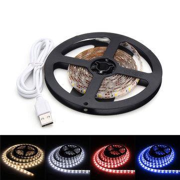 DC5V 2M Pure White Warm White Red Blue 2835 SMD Waterproof USB LED Strip Backlight for Home - MRSLM