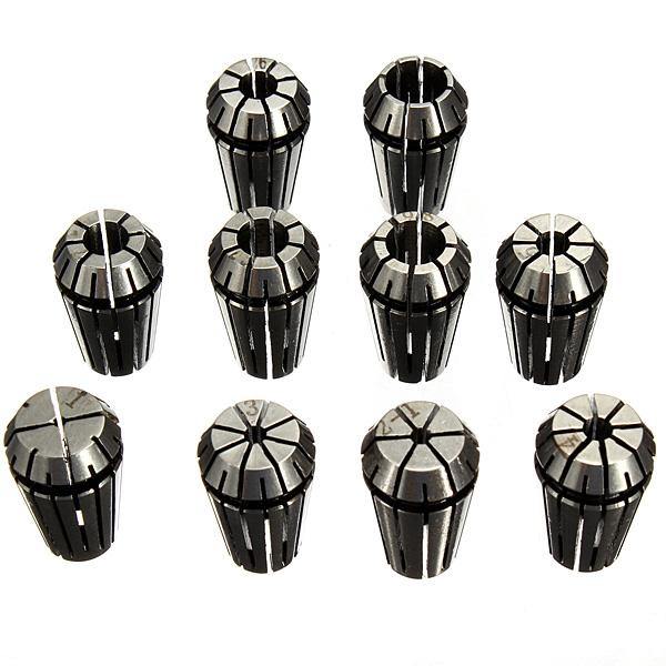 ER16 10Pcs Spring Collet Set For CNC Milling Lathe Tool - MRSLM