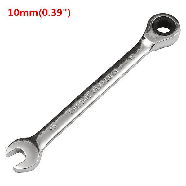 Raitool™ HT01 Chrome Vanadium Steel Metric Ratchet Spanner Gear Wrench Fixed Head 6-32mm - MRSLM