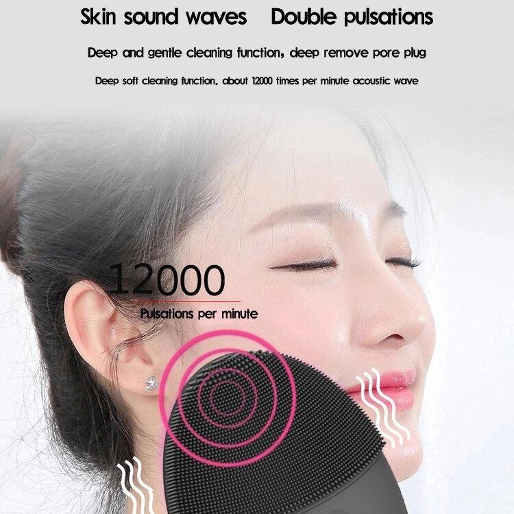 Electric Facial Cleansing Brush Wash Face Cleaning Beauty Machine Pore Cleaner Acne Remover Cleansing Massage Face Skin Beauty Massager - MRSLM