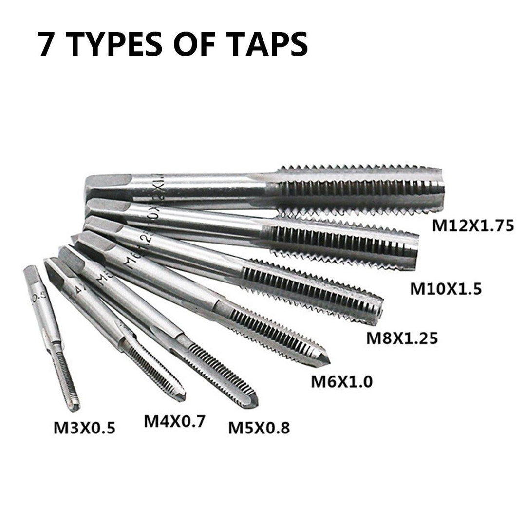 20Pcs M3-M12 Screw Thread Metric Plugs Taps Tap Wrench Die Wrench Set - MRSLM