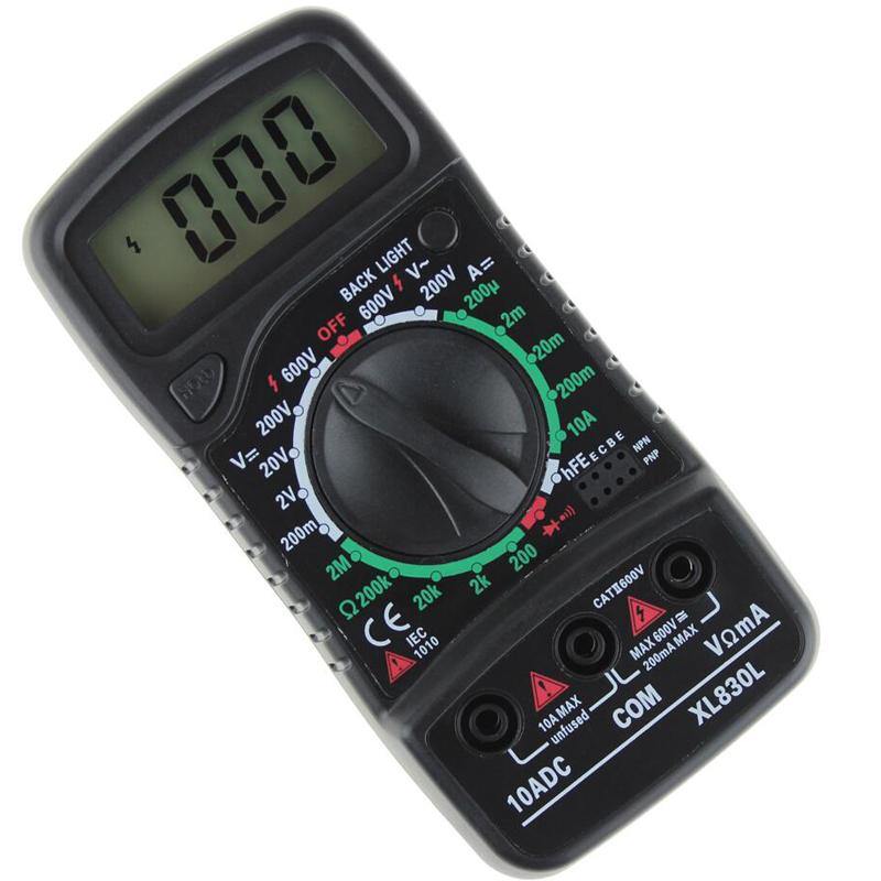 ANENG XL830L Digital LCD Multimeter Voltmeter Ammeter AC/DC/OHM Volt Current Tester - MRSLM