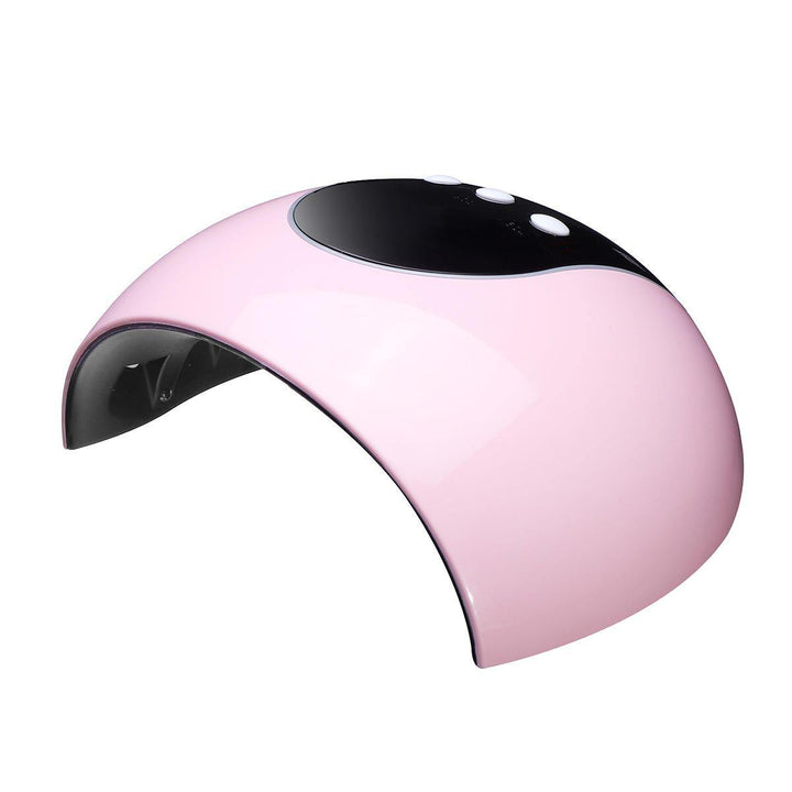 24W Manicure UV Nail Lamp LED Nail Gel Polish Curing Light Lamp Smart Auto Sensor Nail Art Dryer Pink - MRSLM