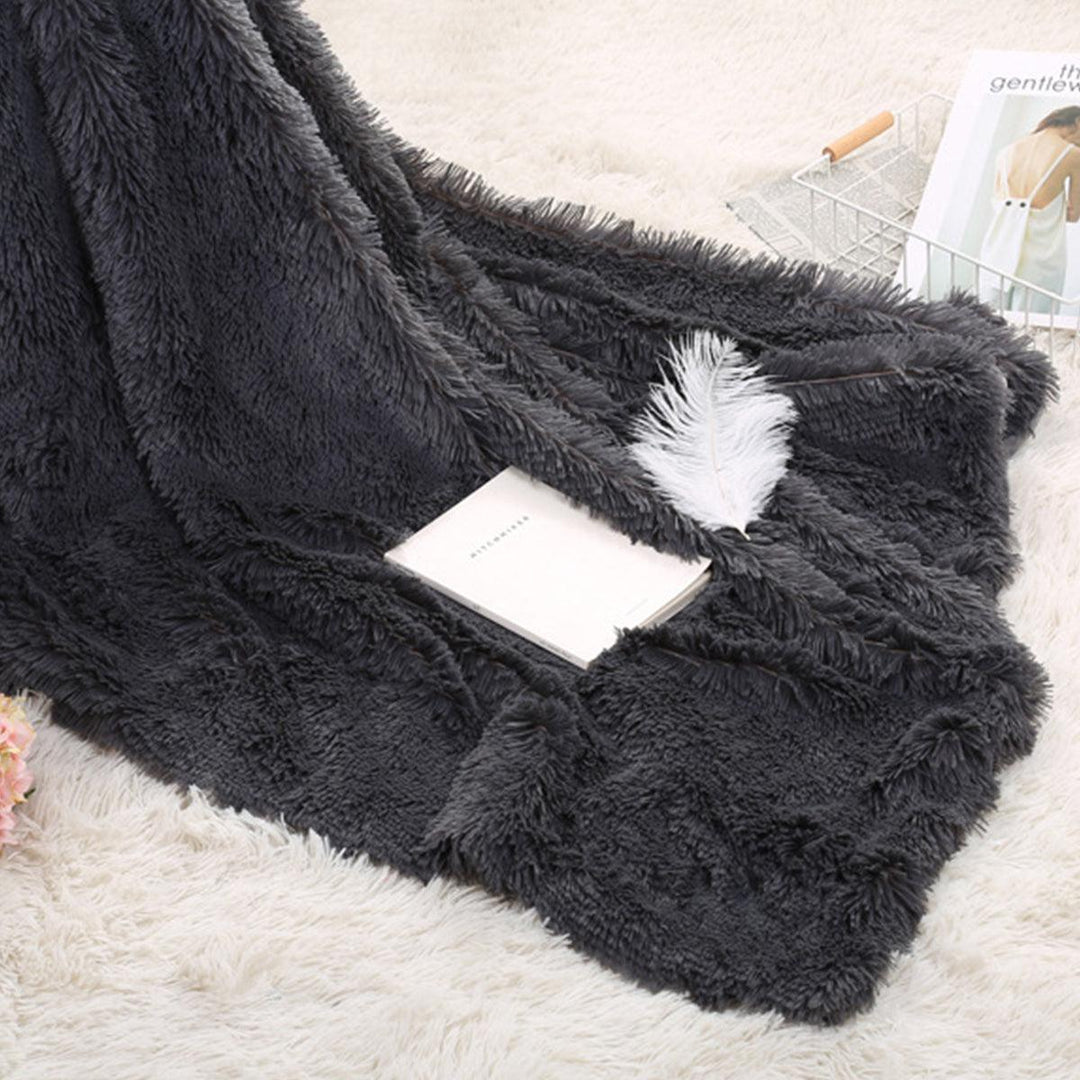 160x200cm/130x160cm MECO Large Luxury Shaggy Blankets With Heart Carpet Faux Fur Long Pile Throw Sofa Bed Soft Warm Blanket Shaggy Fluffy Rug - MRSLM