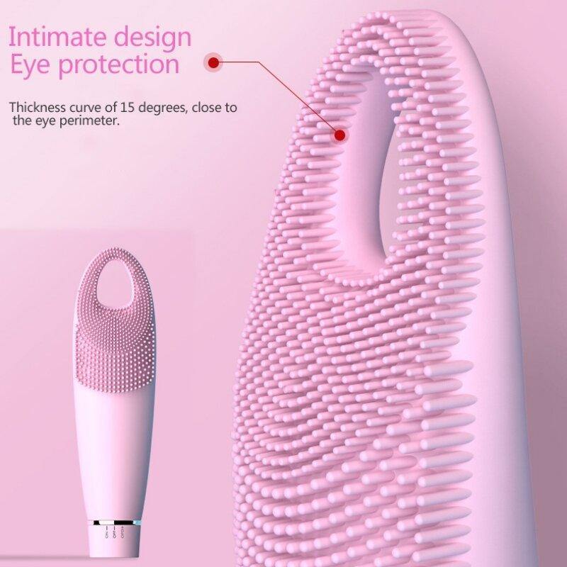 Waterproof Silicone Electric Facial Cleansing Brush Face Cleaning Mini Massage Brush Washing Machine Silicon Cleansing Tool Beauty Machine - MRSLM