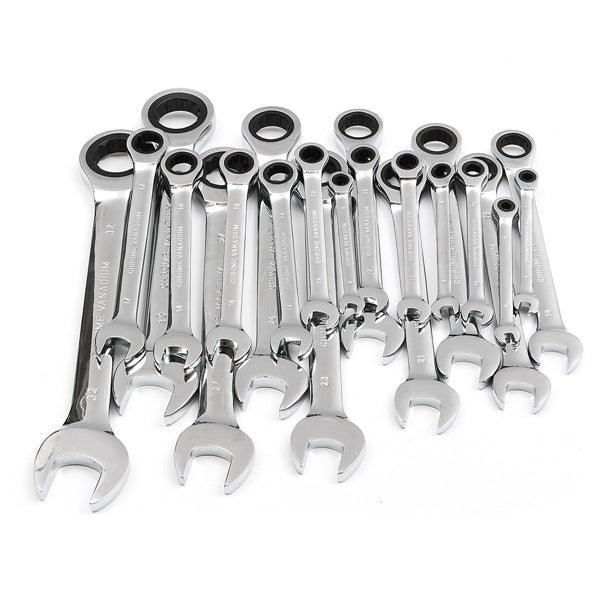 Raitool™ HT01 Chrome Vanadium Steel Metric Ratchet Spanner Gear Wrench Fixed Head 6-32mm - MRSLM