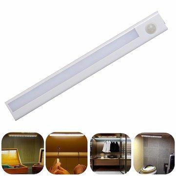 Battery Powered 8LED PIR Motion Sensor Detector Night Light Drawer Closet Lamp - MRSLM