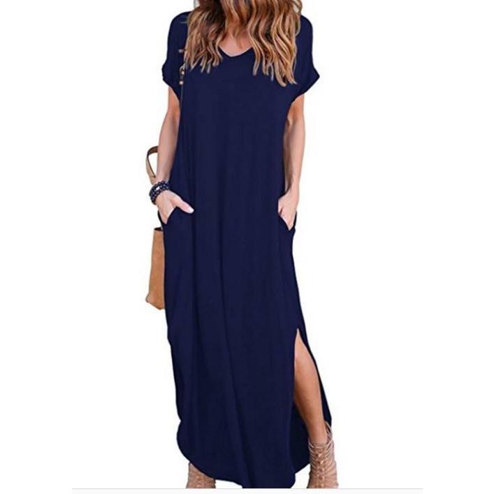 Women's Short Sleeved Maxi Dress