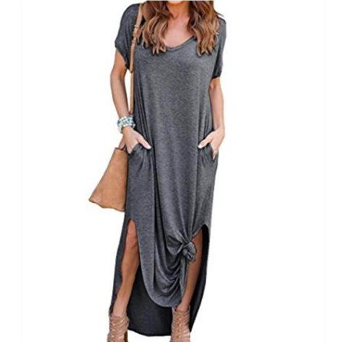 Women's Short Sleeved Maxi Dress