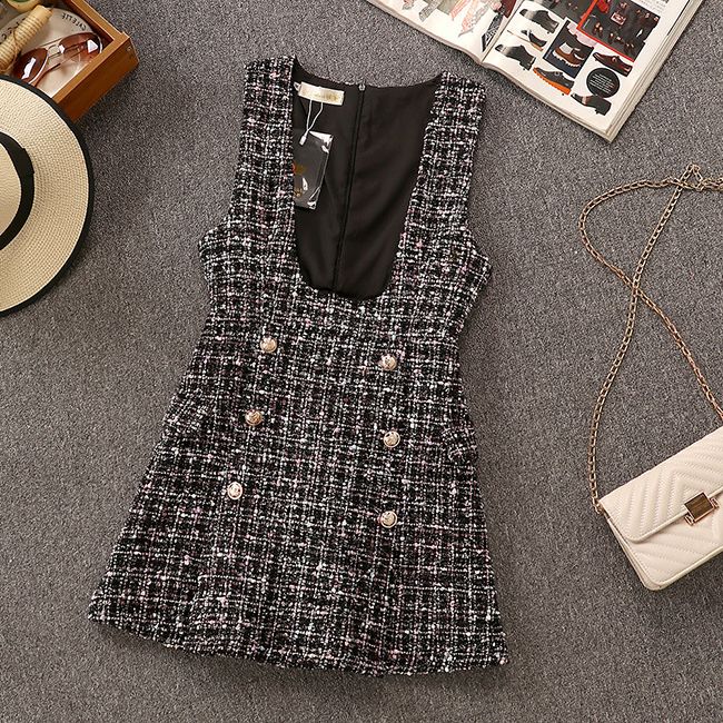 Two-Piece Set of Women's Dress and Blouse