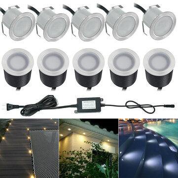 10x 32MMLED Deck Stair Light Waterproof Yard Garden Pathway Patio Landscape Lamp with EU Plug - MRSLM