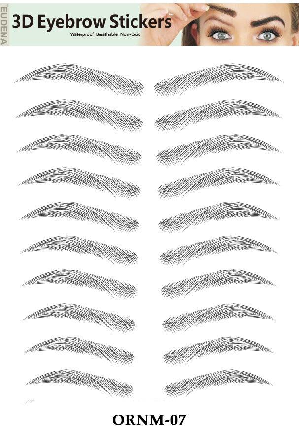 3D Hair-like Eyebrows Makeup Waterproof Lasting Eyebrow Tattoo Sticker Brow stickers False Eyebrows - MRSLM